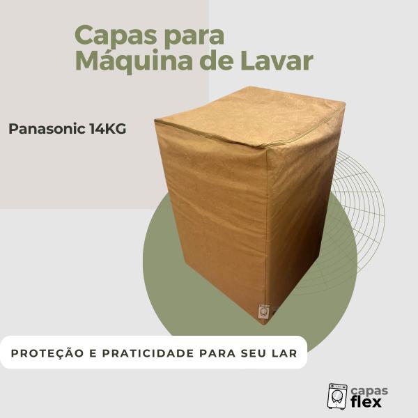 Capa para lavadora panasonic 14kg impermeável flex - Capas Flex Imagem de Capa para lavadora panasonic 14kg impermeável flex