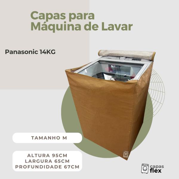 Capa para lavadora panasonic 14kg impermeável flex - Capas Flex Imagem de Capa para lavadora panasonic 14kg impermeável flex