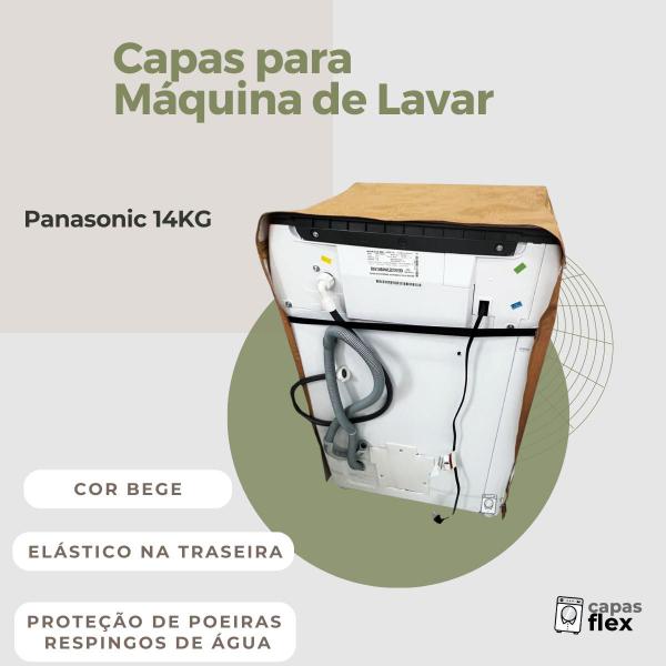 Capa para lavadora panasonic 14kg impermeável flex - Capas Flex Imagem de Capa para lavadora panasonic 14kg impermeável flex