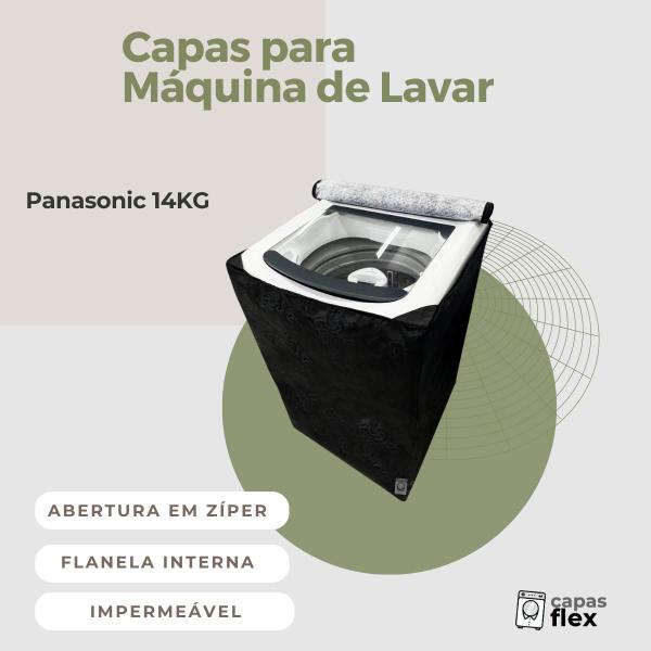 Capa para lavadora panasonic 14kg impermeável flex - Capas Flex Imagem de Capa para lavadora panasonic 14kg impermeável flex