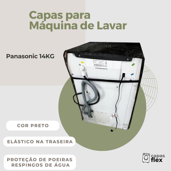 Capa para lavadora panasonic 14kg impermeável flex - Capas Flex Imagem de Capa para lavadora panasonic 14kg impermeável flex