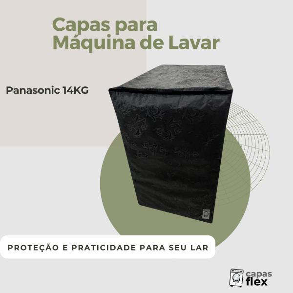 Capa para lavadora panasonic 14kg impermeável flex - Capas Flex Imagem de Capa para lavadora panasonic 14kg impermeável flex