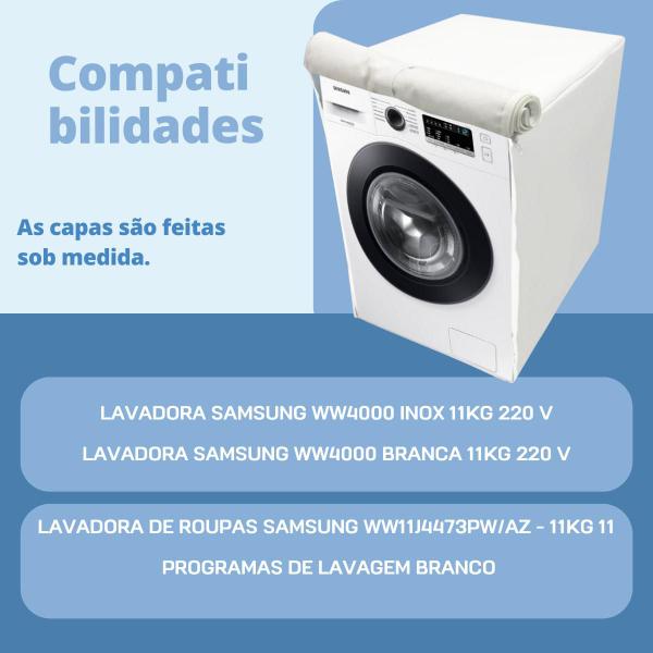 Imagem de Capa para lavadora samsung 11kg ww4000 impermeável