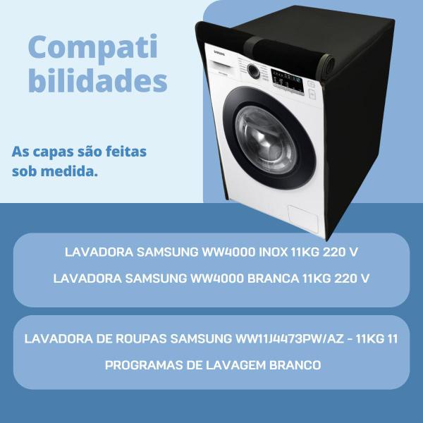 Imagem de Capa para lavadora samsung 11kg ww4000 impermeável