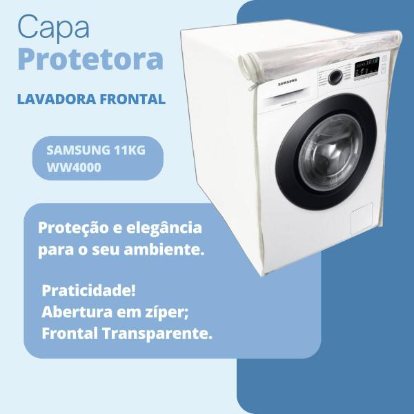 Imagem de Capa para lavadora samsung 11kg ww4000 transparente