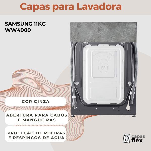 Imagem de Capa para lavadora samsung 11kg ww4000 transparente flex