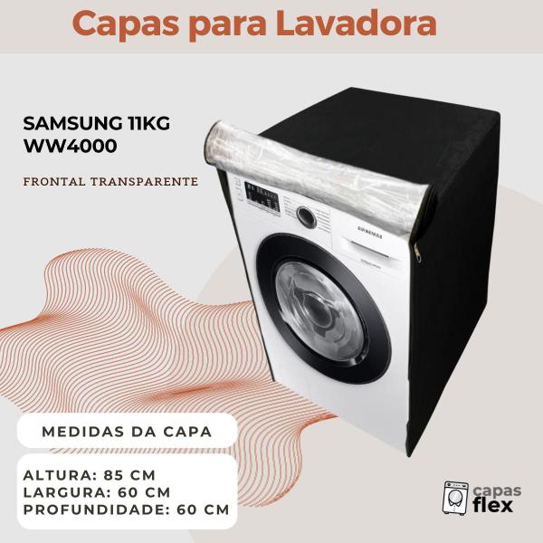 Imagem de Capa para lavadora samsung 11kg ww4000 transparente flex