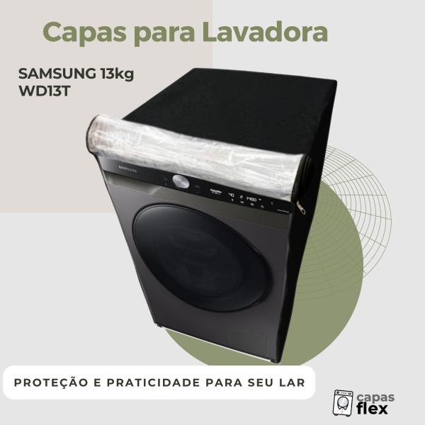 Imagem de Capa para lavadora samsung 13kg wd13t transparente flex