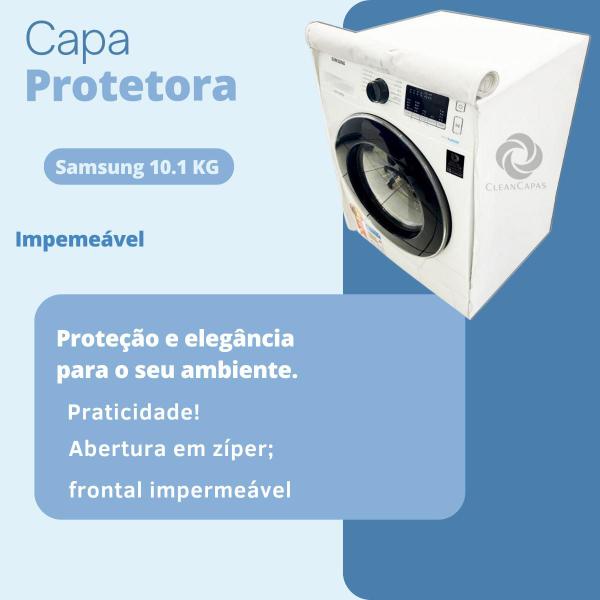 Imagem de Capa para lavadora samsung seine 10.1kg impermeável