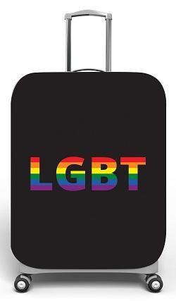 Imagem de Capa para mala de viagem G, medidas max C48x A75 x P29cm Estampa Letras LGBT