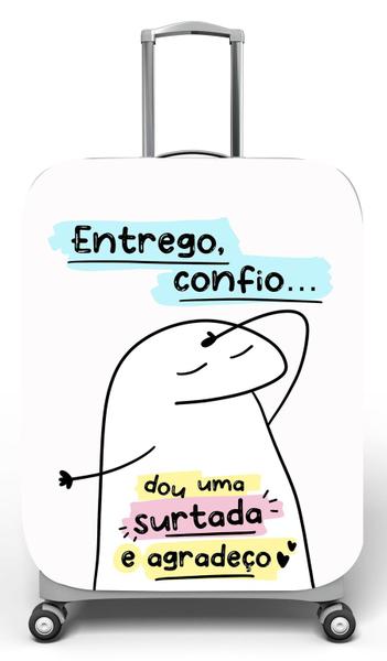 Imagem de Capa para mala de viagem M, medidas max C40x A59 x P27cm Flork entrego confio surtada agradeço