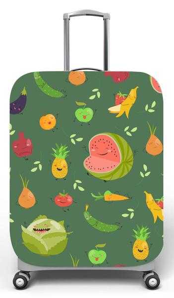 Imagem de Capa para mala de viagem M, medidas max C40x A59 x P27cm Frutas Felizes