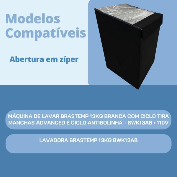 Imagem de Capa para máquina de lavar brastemp 13kg bwk transparente