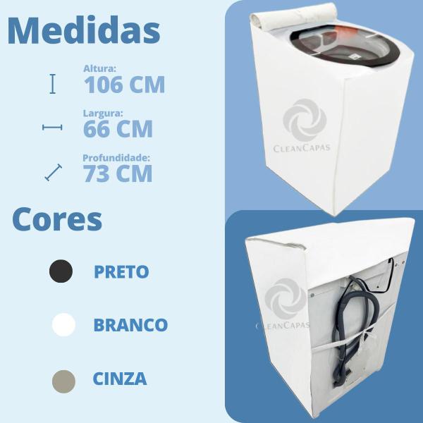 Capa para máquina de lavar brastemp 15kg impermeável - Clean Capas Imagem de Capa para máquina de lavar brastemp 15kg impermeável