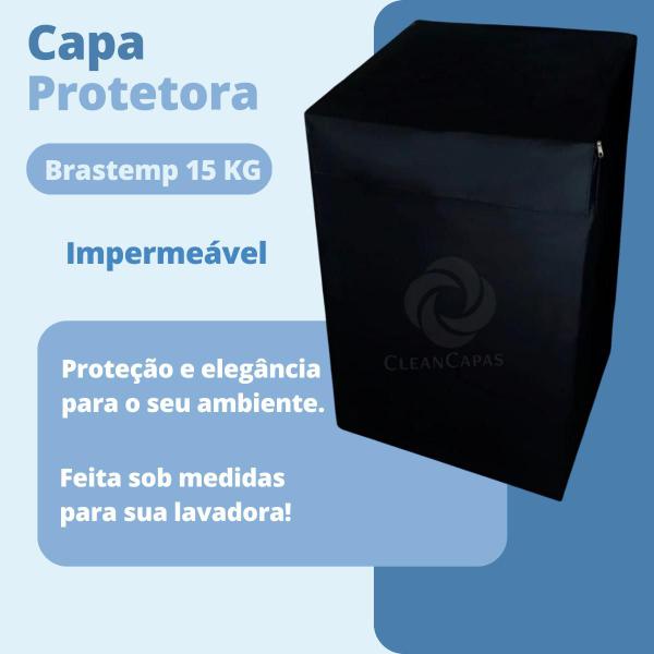 Imagem de Capa para máquina de lavar brastemp 15kg impermeável