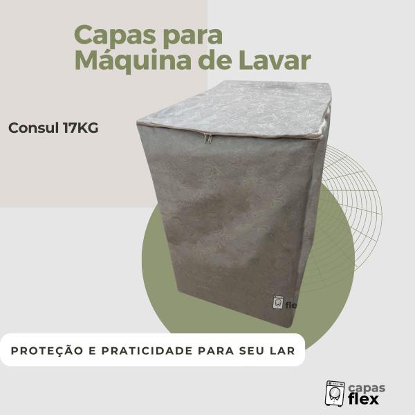 Imagem de Capa para máquina de lavar consul 17kg impermeável flex