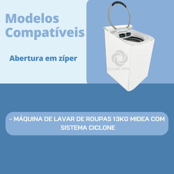 Imagem de Capa para máquina de lavar midea 13kg impermeável