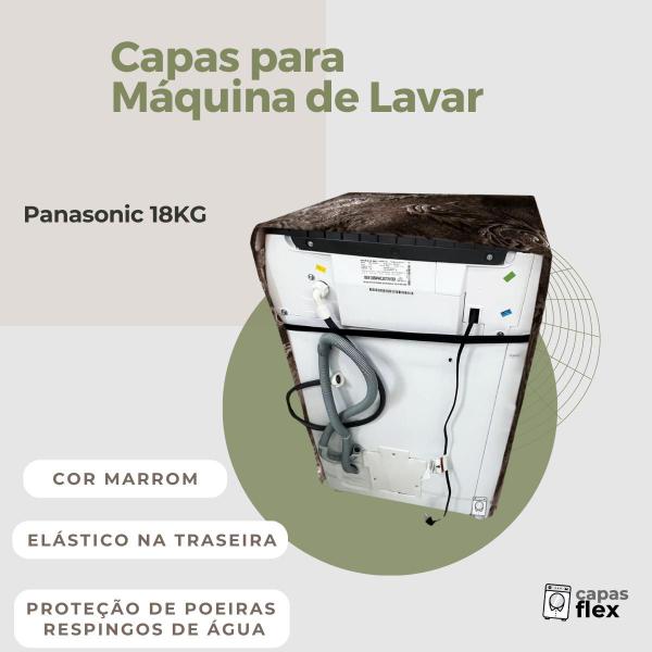 Capa para máquina de lavar panasonic 18kg impermeável flex - Capas Flex Imagem de Capa para máquina de lavar panasonic 18kg impermeável flex
