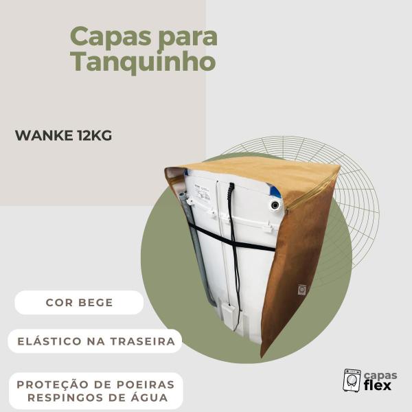 Imagem de Capa para máquina de lavar roupas semiautomática wanke 12kg impermeável flex