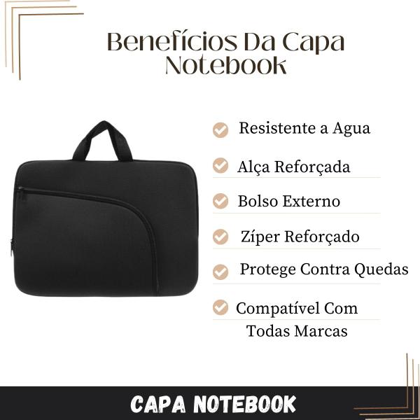 Imagem de Capa Para Notebook C Bolso acolchoada 15.6 pol