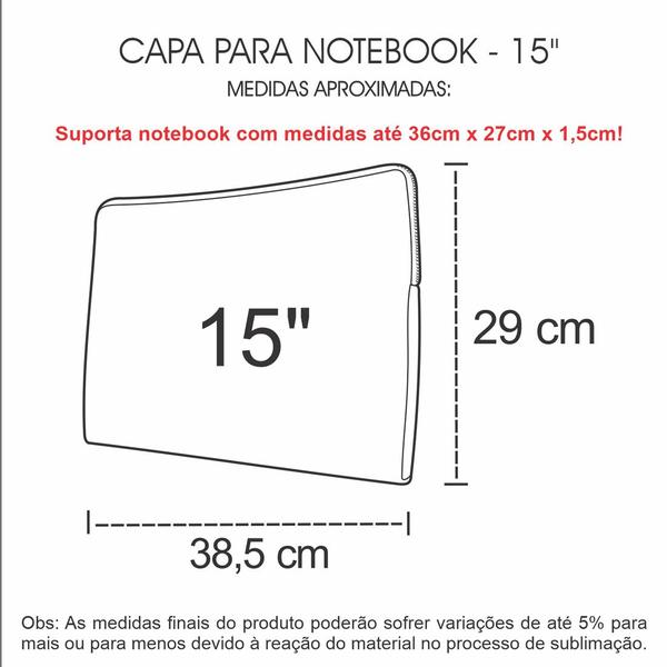 Imagem de Capa para Notebook Dell Forrada Com Bolso E Alça