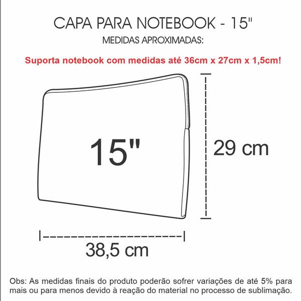 Imagem de Capa para Notebook Filtro dos Sonhos Amuleto 15 Polegadas com Bolso