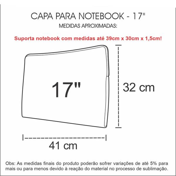 Imagem de Capa para Notebook Free Fire 15.6 À 17 Polegadas Com Bolso Preto