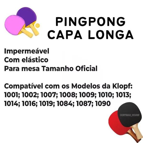 Imagem de Capa para ping pong klopf tênis mesa impermeável longa