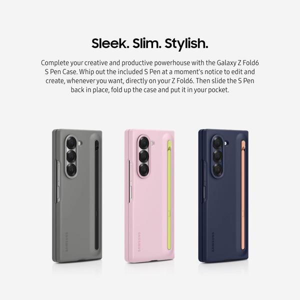 Imagem de Capa para Samsung Galaxy Z Fold 6 com S Pen e Suporte - Rosa