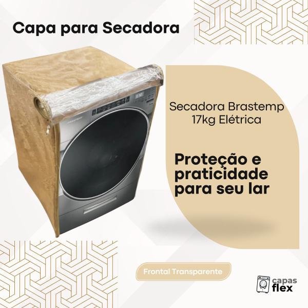 Imagem de Capa para secadora brastemp 17kg elétrica transparente flex