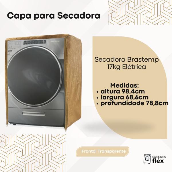 Imagem de Capa para secadora brastemp 17kg elétrica transparente flex