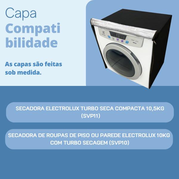 Imagem de Capa para secadora electrolux 10,5kg svp11 transparente