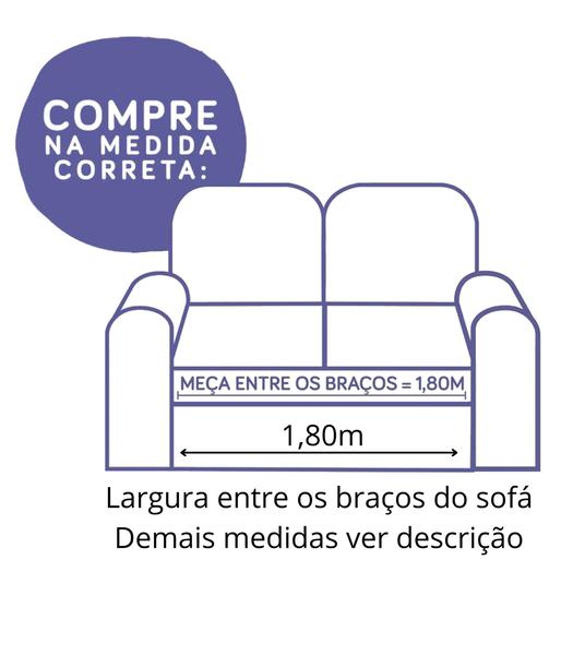 Imagem de Capa para sofá matelado tamanho king para 3 lugares 1,8 metros cor caqui 