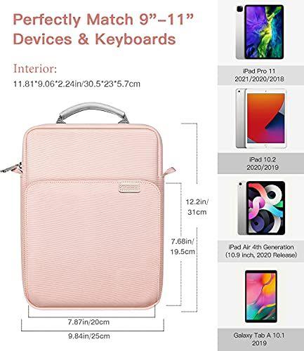 Imagem de Capa para tablet 9-11' com alça de ombro para IPad, Samsung, rosa