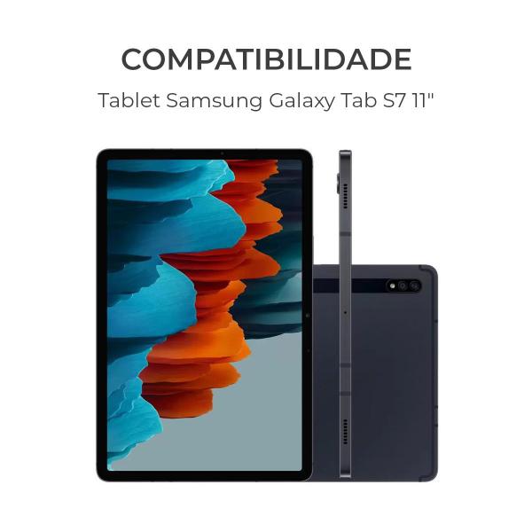 Imagem de Capa Para Tablet Samsung Galaxy Tab S7 11" Polegadas Couro WB Com Teclado