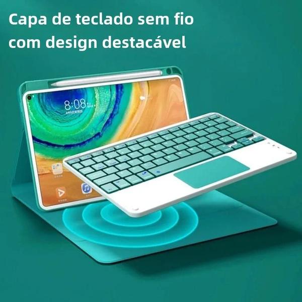 Imagem de Capa para Teclado Samsung Galaxy Tab - S6 Lite, A7, A8, S7, S8, S9, 10.5, 10, 4 e 8.7