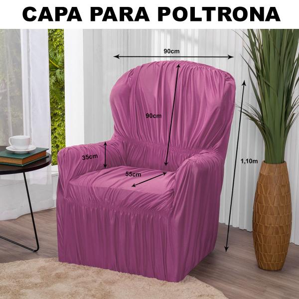 Imagem de Capa Poltrona do Papai 1 Lugar Malha Gel Elasticada Protetor Rosa- Shop Casa Nobre