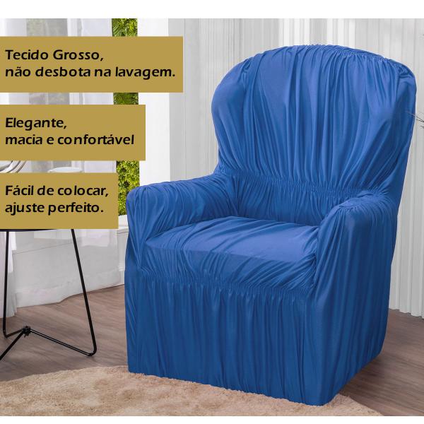 Imagem de Capa Poltrona do Papai 1 Lugar Malha Gel Elasticada Protetor Turquesa- Shop Casa Nobre