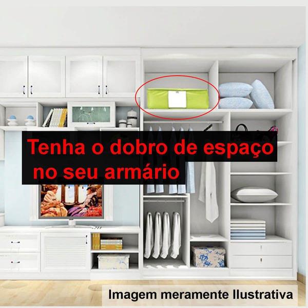 Imagem de Capa Porta Edredom Organizador Cobertor Toalha Roupa - PLAST-LEO