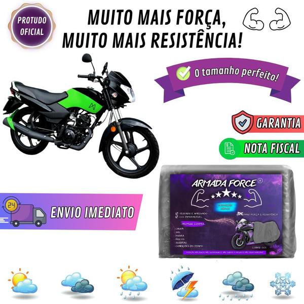 Imagem de Capa Pra Moto MOTTU SPORT 110i Sem Forro 100% Impermeável Armada Force Protege Sol Chuva Poeira Sem Forro Proteção Anti-UV