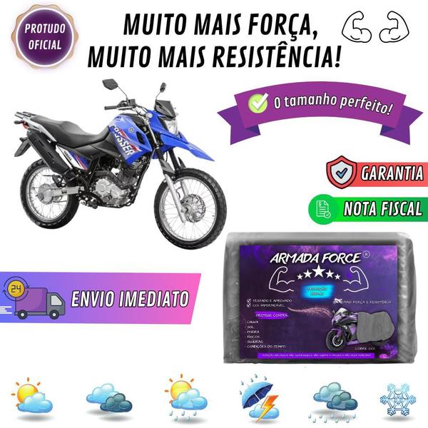 Imagem de Capa Pra Moto YAMAHA CROSSER 150 Sem Forro 100% Impermeável Armada Force Protege Sol Chuva Poeira Sem Forro Proteção Anti-UV