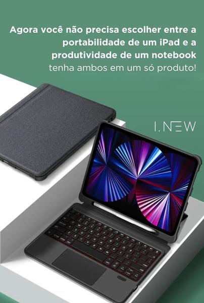 Imagem de  Capa PREMIUM Com MAGIC Teclado RETROILUMINADO E Trackpad Multi-toque Para iPad  iPad 10ª -10.9 Polegadas 2022