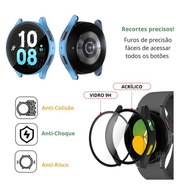 Imagem de Capa Protetora 360 Acrilico C/ Vidro Para Galaxy Watch5 40mm