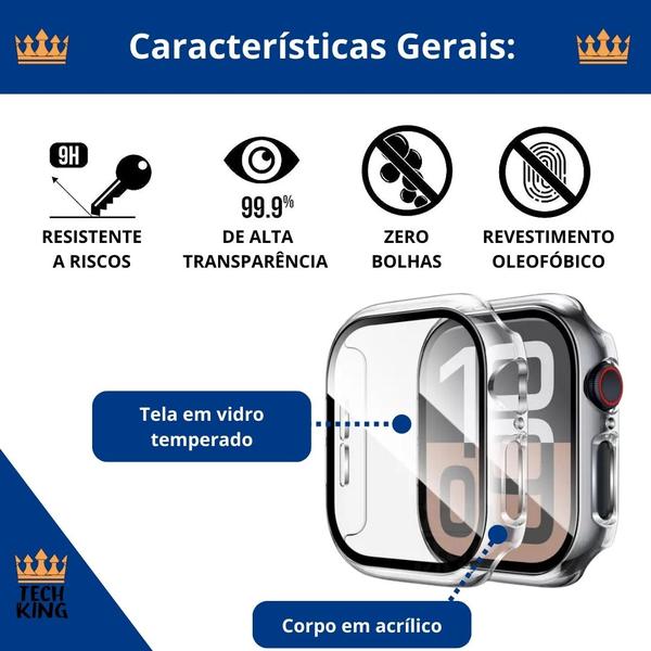 Imagem de Capa protetora c/ tela vidro para Apple Watch Series 10 42mm