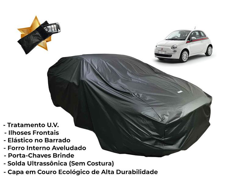 Imagem de Capa Protetora Carro Fiat 500 Térmica Forro Macio