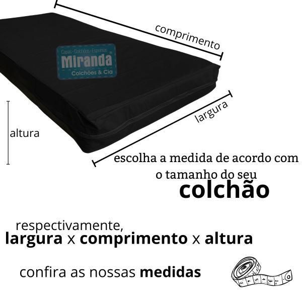 Imagem de Capa Protetora Colchão Preta Solteiro Impermeável