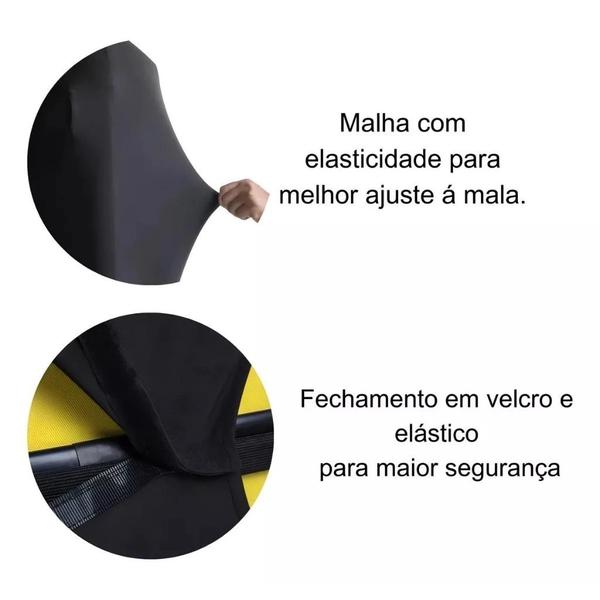 Imagem de Capa Protetora de Mala de Viagem Elastico Preto M 58x37Cm 17kg