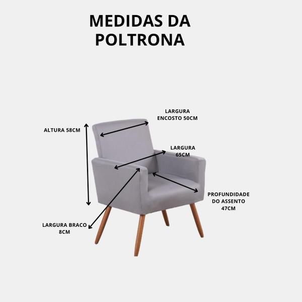 Imagem de Capa Protetora de Poltrona Decorativa Sala Recepção Quarto Escritório Malha