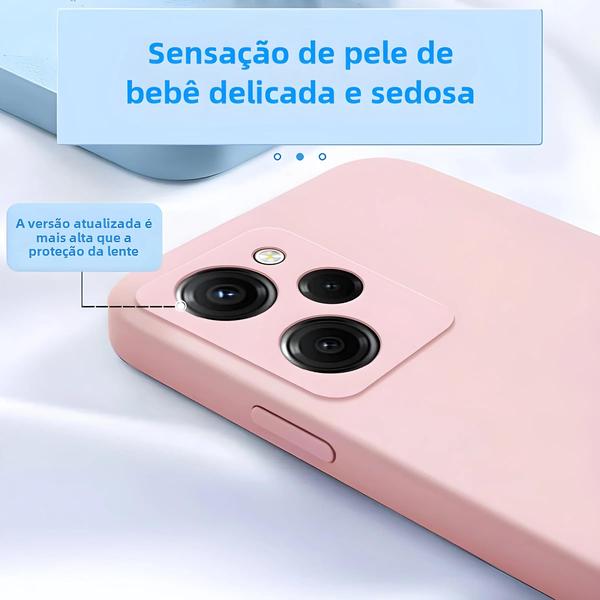 Imagem de Capa Protetora de Silicone Líquido para Xiaomi POCO F5, F4 GT, M3, M4, X3 e X4 Pro NFC