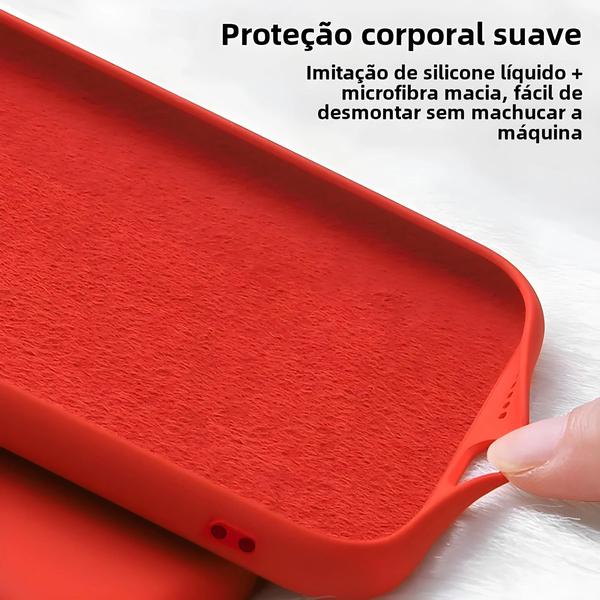 Imagem de Capa Protetora de Silicone Líquido para Xiaomi POCO F5, F4 GT, M3, M4, X3 e X4 Pro NFC